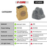 Comparison of rock-shaped outdoor Bluetooth speakers for outdoor audio enhancement