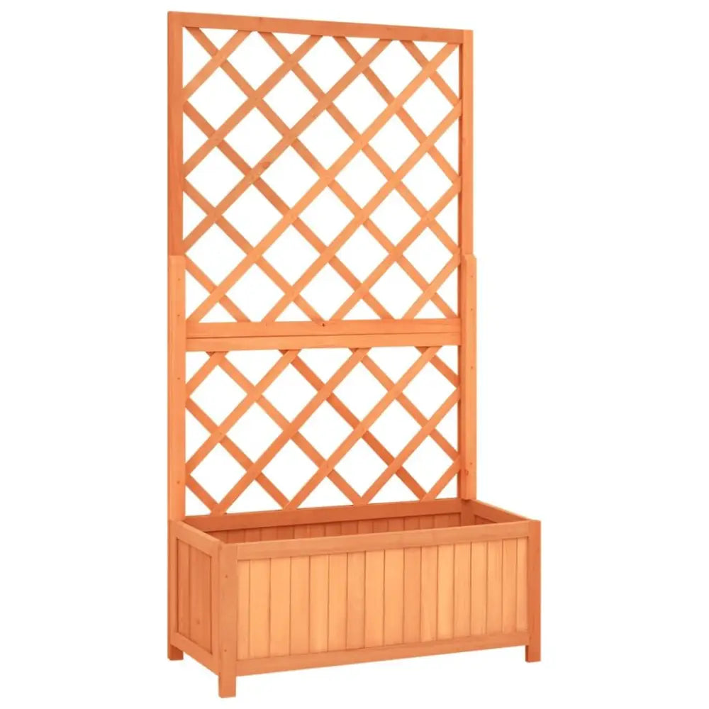 Solid Firwood Trellis Planter for Climbers showcasing a durable trellis planter with wood framework