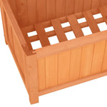 Solid firwood trellis planter for climbers used as a garden trellis planter