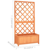 Solid Firwood Trellis Planter for Climbers featuring a trellis planter design