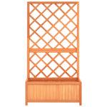 Solid firwood trellis planter for climbers, enhancing garden decor and support