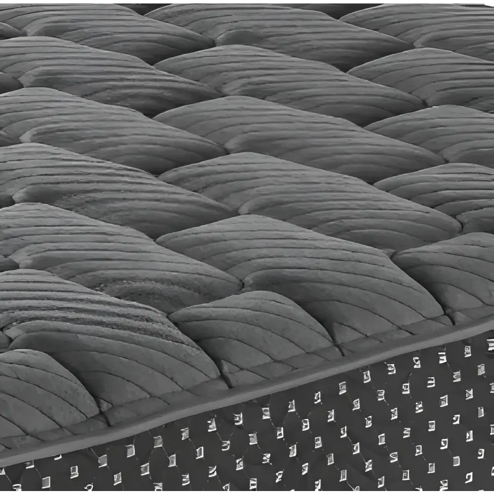 Gray quilted mattress for Twin XL Firm Quilted Hybrid Mattress product display