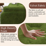 Green velvet sofa with high-density foam in Velvet Tufted Three Seater Sofa Bed design