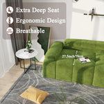 Green modular sofa from Velvet Tufted Three Seater Sofa Bed collection