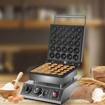 Stainless steel mini Dutch pancake maker with multiple circular molds for efficient cooking