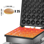 Stainless steel mini Dutch pancake maker for perfect poffertjes preparation