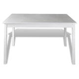 White square wooden dining table from the 5-piece table set for kitchens or dining rooms