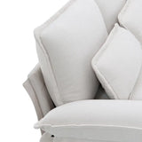 White plush pillows with high density foam for White Chenille U Shaped Sectional Sofa package size six