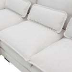 White modular sofa with high-density foam, part of the White Chenille U Shaped Sectional Sofa package size six