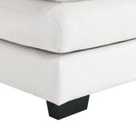 White leather sofa corner with black leg from White Chenille U Shaped Sectional Sofa package, high density foam for comfort