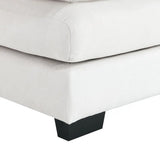 White leather sofa corner with black leg from White Chenille U Shaped Sectional Sofa package, high density foam for comfort