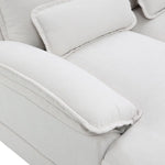 White upholstery on U-shaped sectional sofa with high density foam and package quantity six