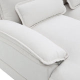 White upholstery on U-shaped sectional sofa with high density foam and package quantity six