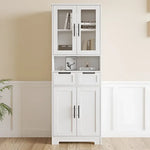 White four door bathroom cabinet for stylish and functional storage solutions