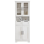 White four door bathroom cabinet for stylish and functional storage solutions