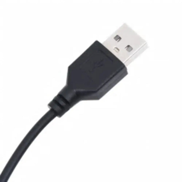 Black USB cable compatible with White TV Stand with LED Lights featuring RGB LED, ideal for connectivity
