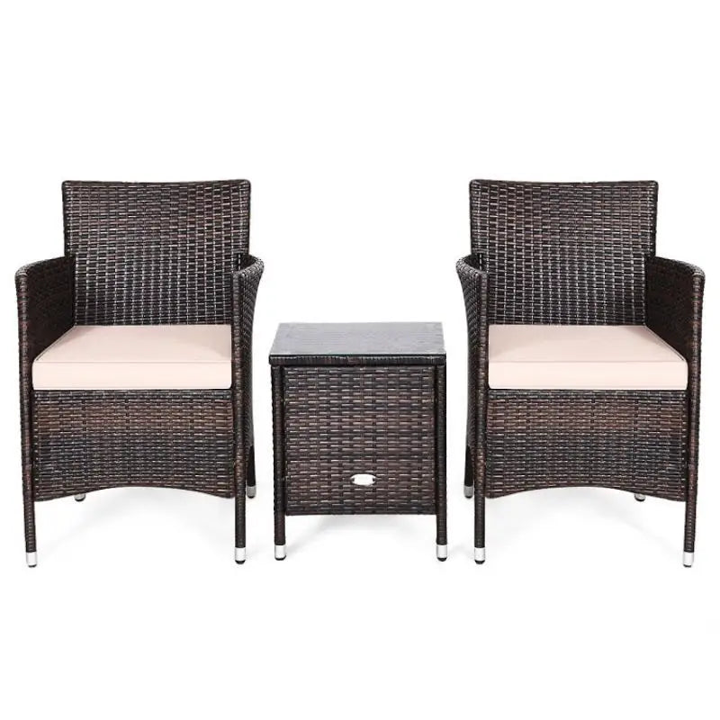Wicker patio furniture set with coffee table showcasing durable design and ample weight capacity