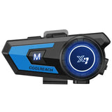 Black and blue motorcycle helmet headset with noise cancellation for X7 BT Helmet Product