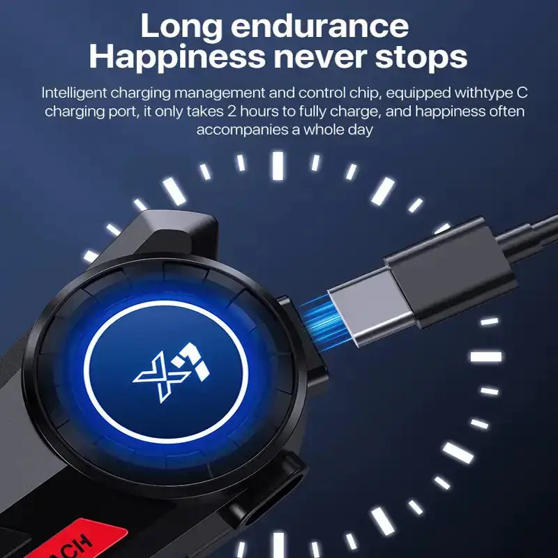 Charging gaming device in X7 BT Motorcycle Helmet Headset with noise cancellation